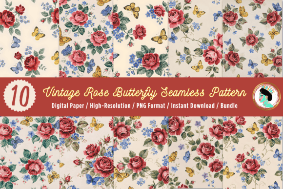 Download Vintage Floral Seamless Pattern Bundle - Vintage floral seamless pattern Collection