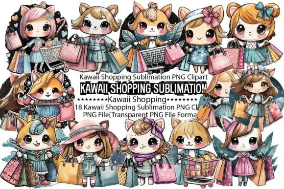 Download Kawaii Shopping Sublimation Bundle - Shop Collection