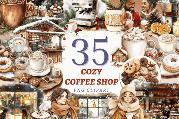 Download Cozy Coffee Shop PNG Bundle - Shop Collection