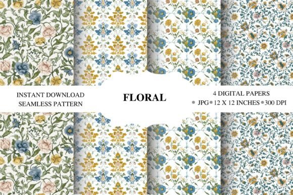 Download Repeat Floral Seamless Pattern - Repeat floral Collection