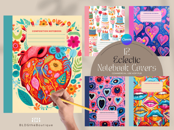 Download Eclectic KDP Composition Notebook Covers - Covers Collection