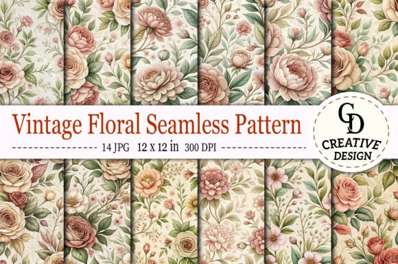 Download Vintage Floral Seamless Pattern - Vintage floral seamless pattern Collection