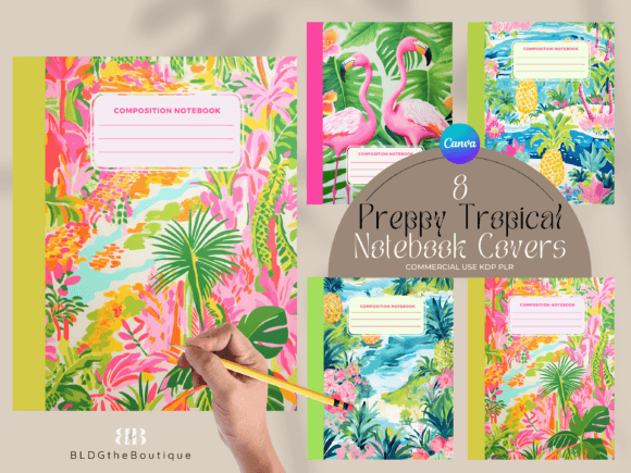 Download 8 Tropical Composition Notebook Covers - Covers Collection