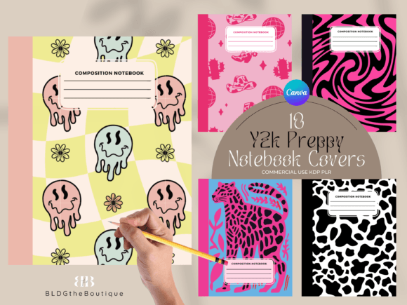 Download Y2k Preppy Composition Notebook Covers - Covers Collection
