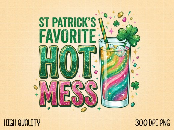 Download Funny St Patrick’s Day Glitter Drink PNG - Drink png Collection