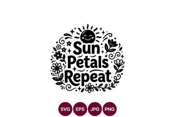 Download Sun Petals Repeat Floral Vector Art - Repeat floral Collection